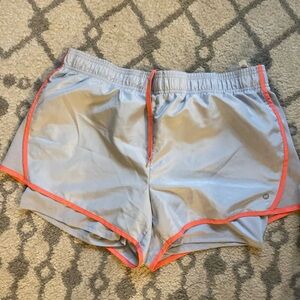 RBX Gray and Pink Athletic Shorts Lightweight Elastic Waist